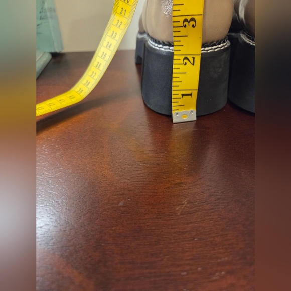 Jeffrey Campbell Tan and Brown Burgundy  Platform Shoes, Size 7.5 - Picture 11 of 14